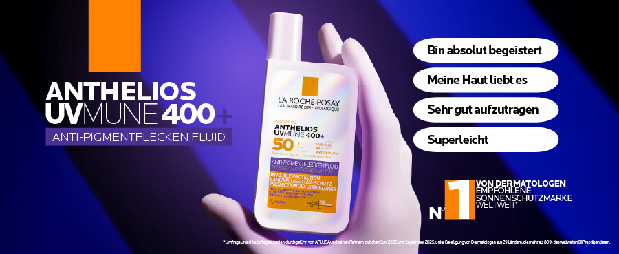 La Roche Posay Anthelios UVmune 400 Fluid: Sehr hoher Schutz, unsichtbares Fluid.